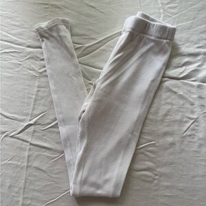 White High-Waist thermal Leggings
